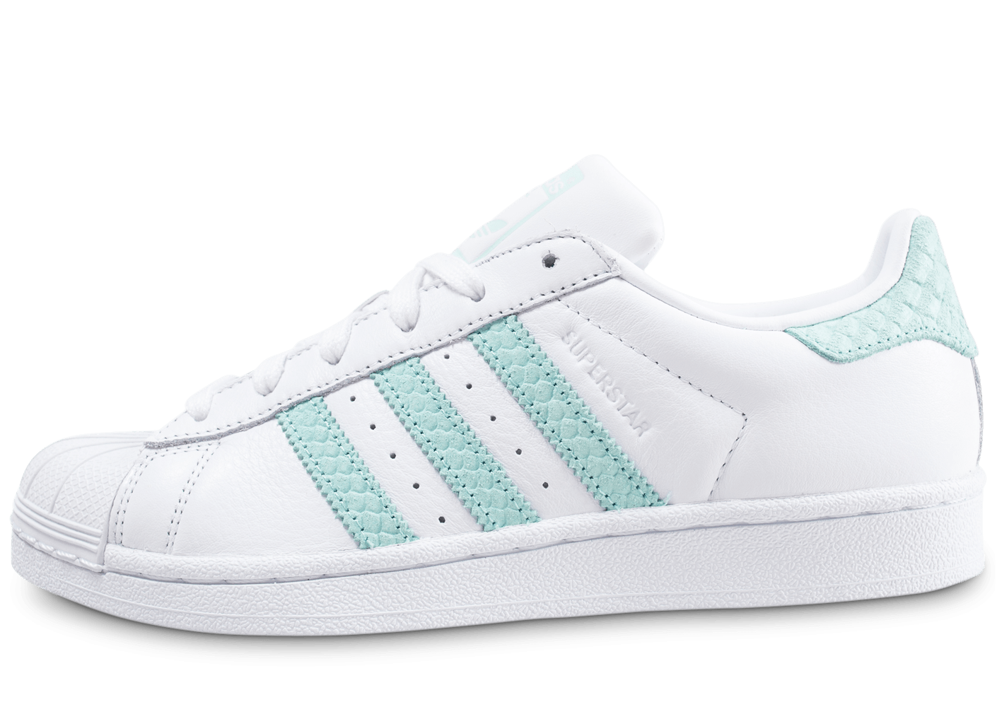 superstar blanc vert