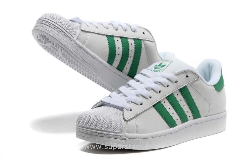 adidas superstar blanche et verte femme